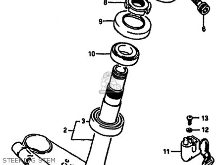 STEERING STEM - GSXR750 1986 (G) (E01 E02 E04 E15 16 17 18 21 22 24 25 34 39 53)