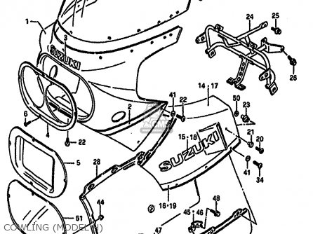 COWLING (MODEL H) - GSXR750 1986 (G) (E01 E02 E04 E15 16 17 18 21 22 24 25 34 39 53)