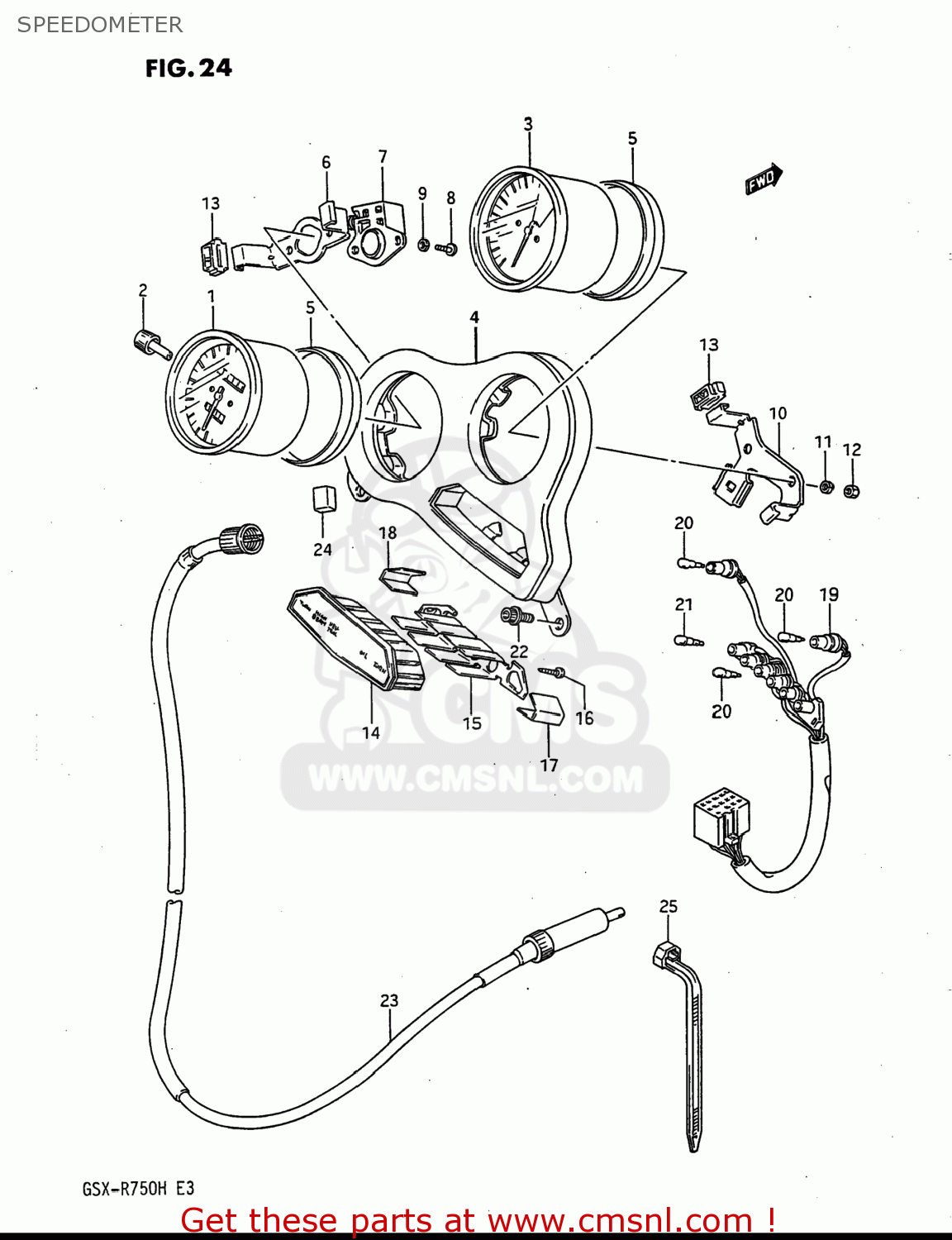 Suzuki GSXR750 1986 (G) USA (E03) SPEEDOMETER - buy original ...