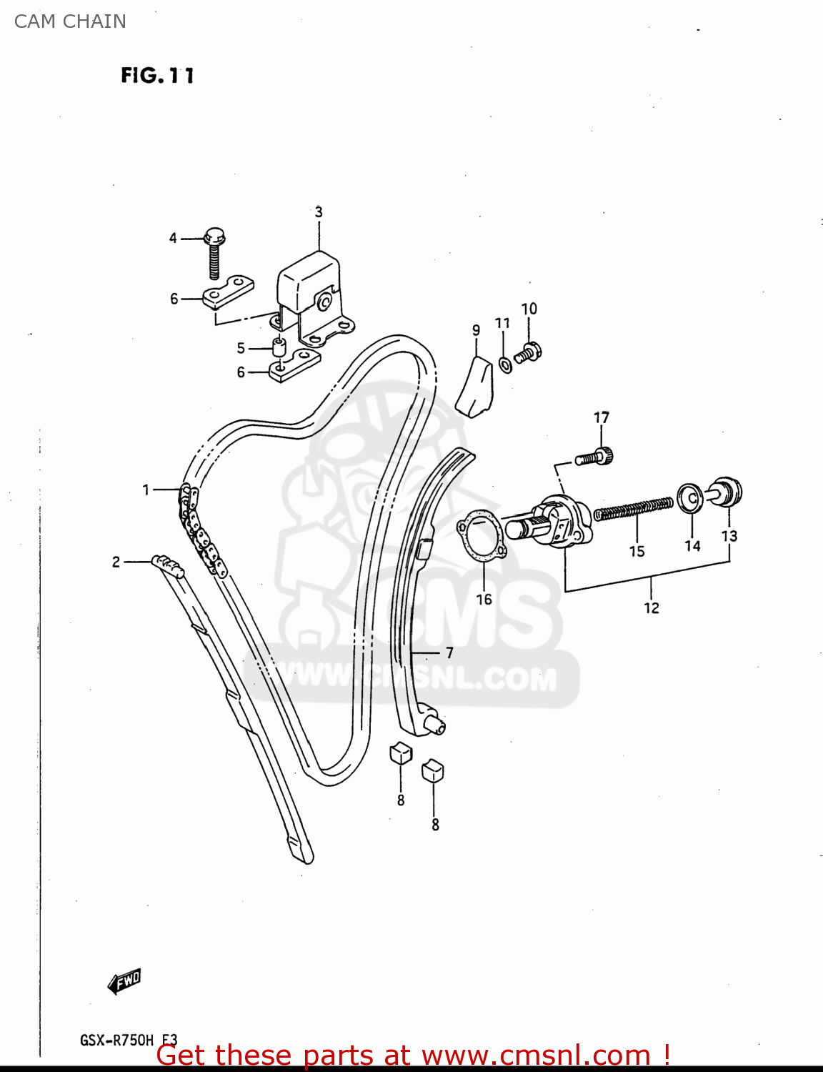 CAM CHAIN GSXR750 1986 (G) USA (E03)