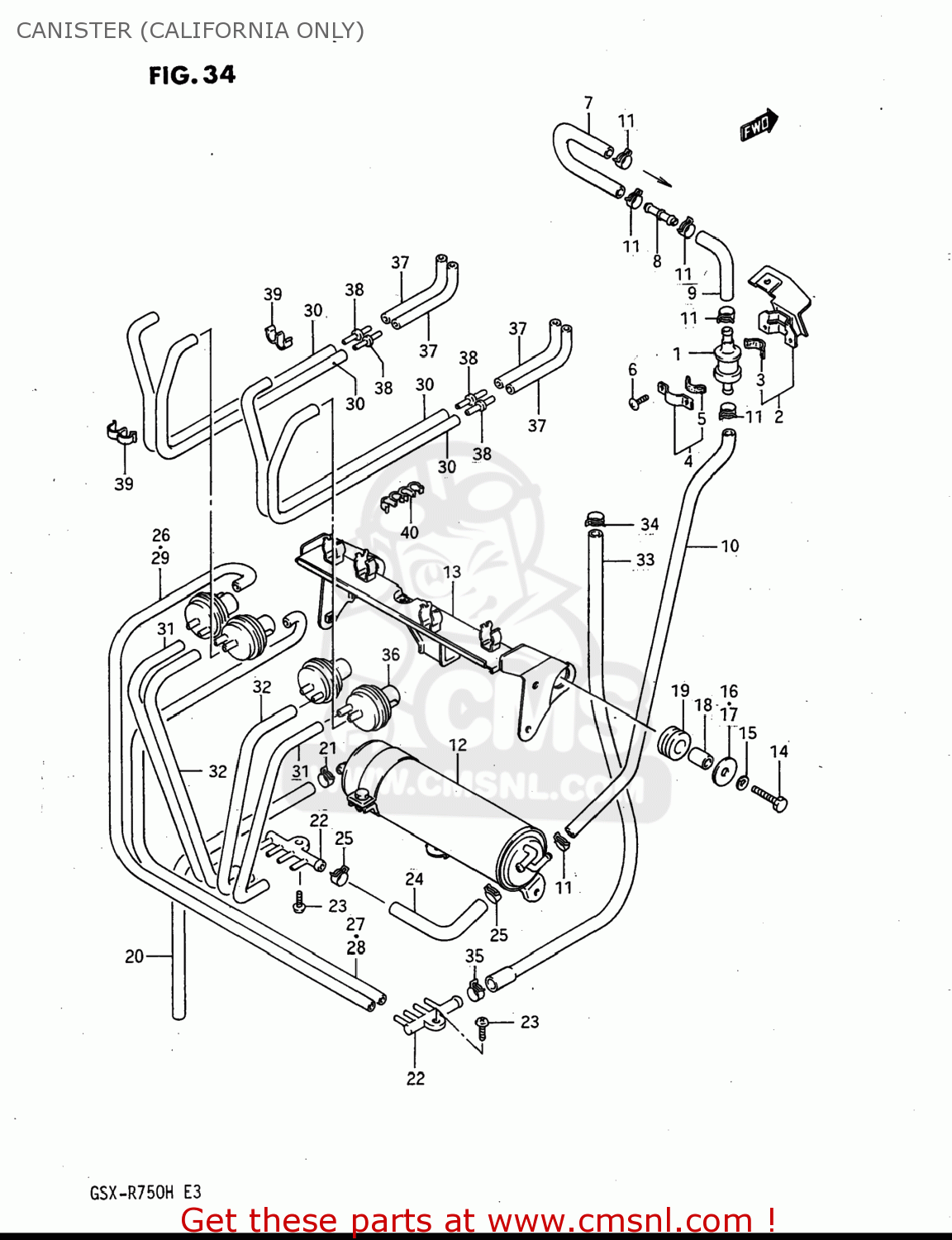 CANISTER (CALIFORNIA ONLY) GSXR750 1986 (G) USA (E03)