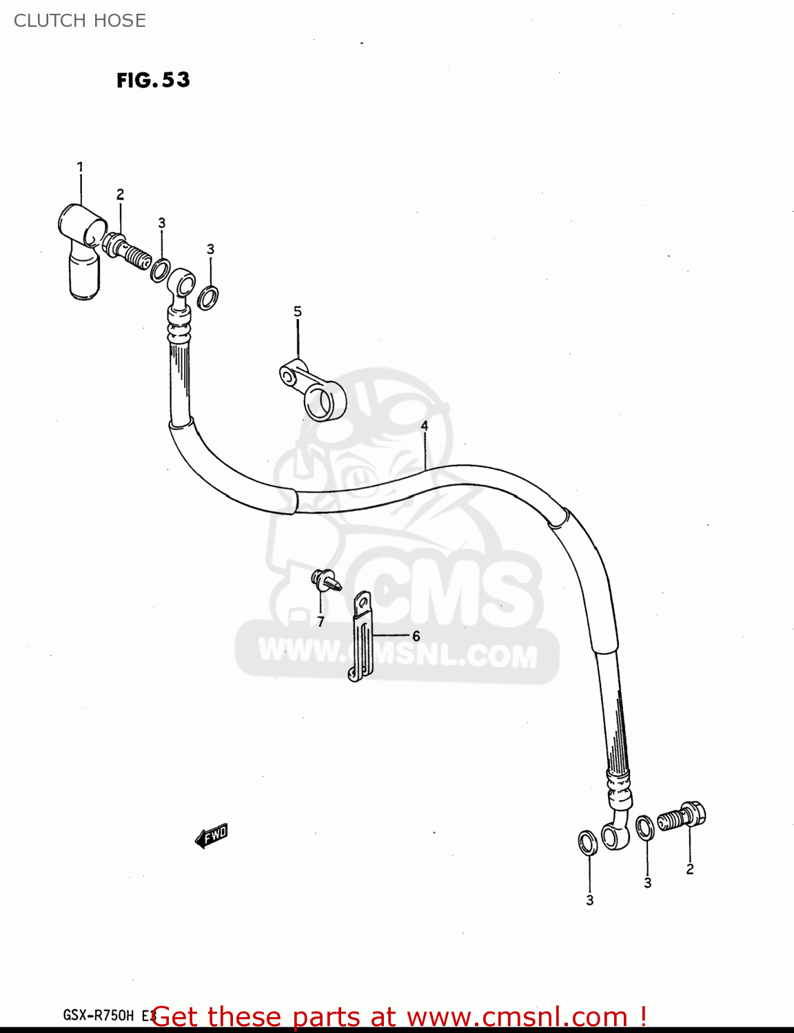 CLUTCH HOSE GSXR750 1986 (G) USA (E03)