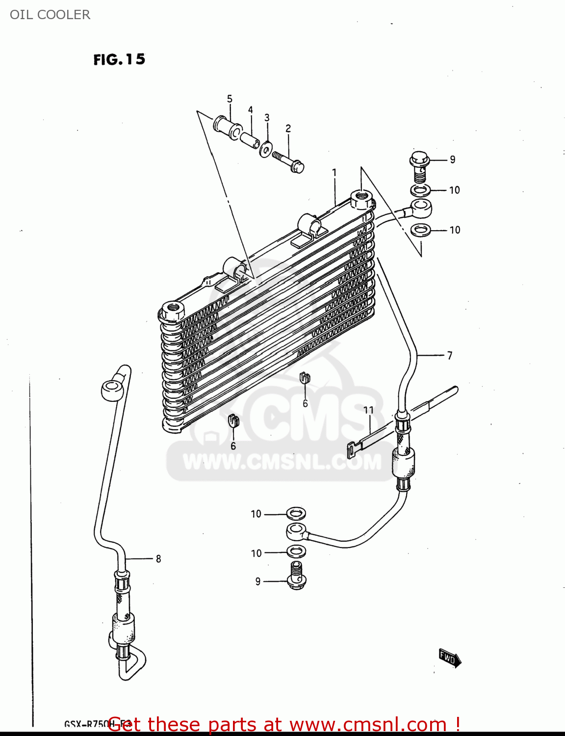 OIL COOLER GSXR750 1986 (G) USA (E03)