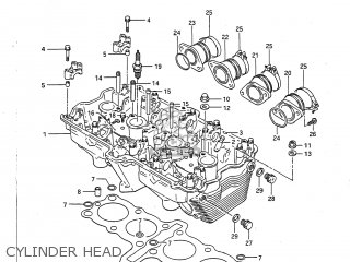 CYLINDER HEAD - GSXR750 1986 (G) USA (E03)