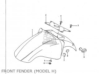 FRONT FENDER (MODEL H) - GSXR750 1986 (G) USA (E03)