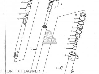 FRONT RH DAMPER - GSXR750 1986 (G) USA (E03)