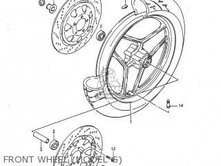FRONT WHEEL (MODEL G) - GSXR750 1986 (G) USA (E03)