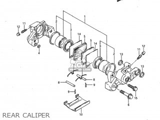REAR CALIPER - GSXR750 1986 (G) USA (E03)
