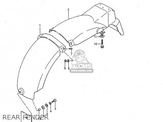 REAR FENDER - GSXR750 1986 (G) USA (E03)