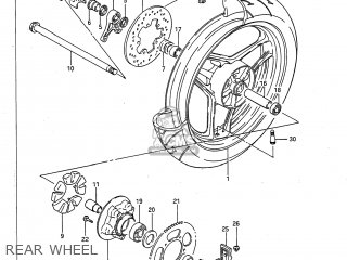 REAR WHEEL - GSXR750 1986 (G) USA (E03)