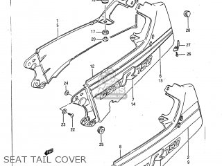 SEAT TAIL COVER - GSXR750 1986 (G) USA (E03)