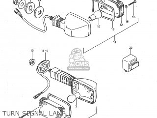 TURN SIGNAL LAMP - GSXR750 1986 (G) USA (E03)