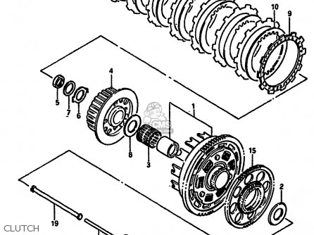 CLUTCH - GSXR750 1987 (H) (E01 E02 04 06 15 16 17 18 21 22 24 25 34 39 53