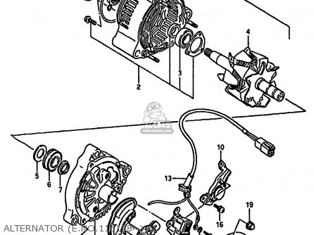 ALTERNATOR (E.NO.116198~) - GSXR750 1987 (H) (E01 E02 04 06 15 16 17 18 21 22 24 25 34 39 53