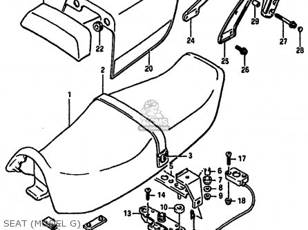 SEAT (MODEL G) - GSXR750 1987 (H) (E01 E02 04 06 15 16 17 18 21 22 24 25 34 39 53