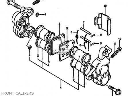 FRONT CALIPERS - GSXR750 1987 (H) (E01 E02 04 06 15 16 17 18 21 22 24 25 34 39 53