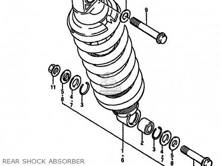REAR SHOCK ABSORBER - GSXR750 1987 (H) (E01 E02 04 06 15 16 17 18 21 22 24 25 34 39 53