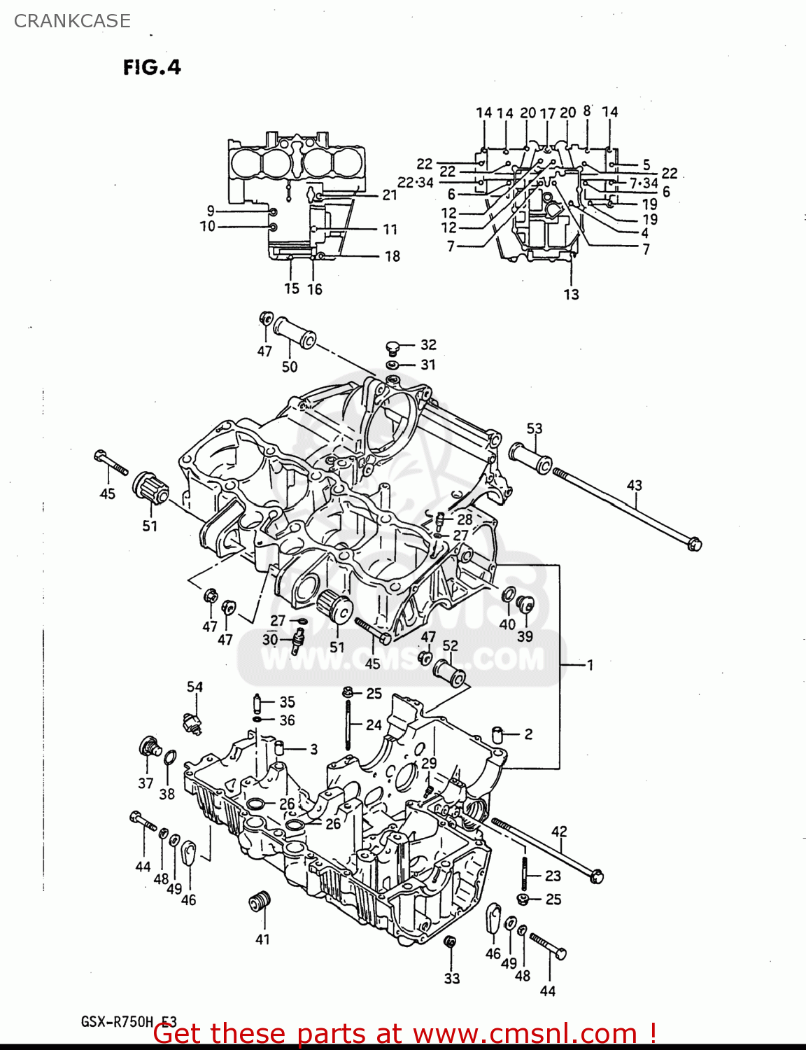 CRANKCASE GSXR750 1987 (H) USA (E03)