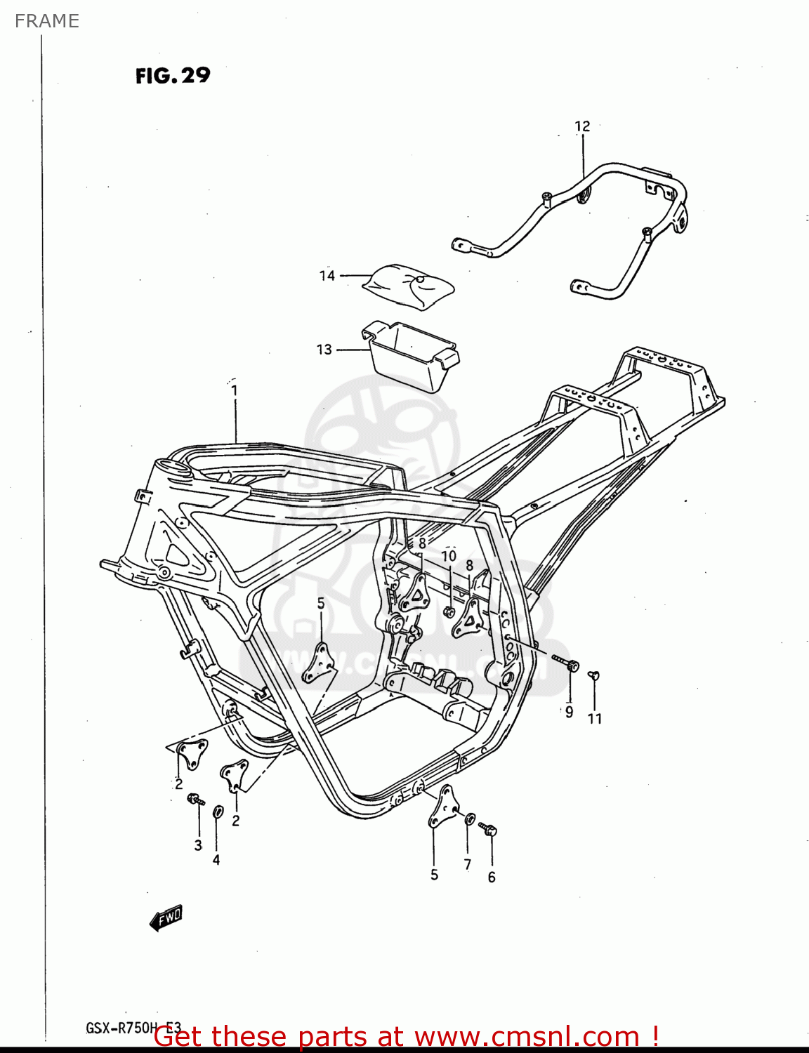 FRAME GSXR750 1987 (H) USA (E03)