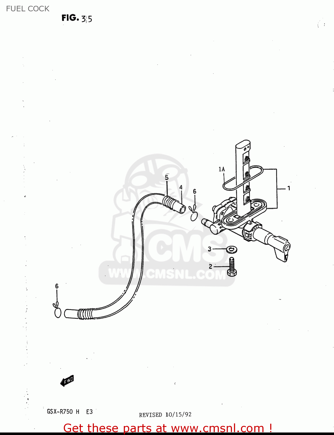 FUEL COCK GSXR750 1987 (H) USA (E03)