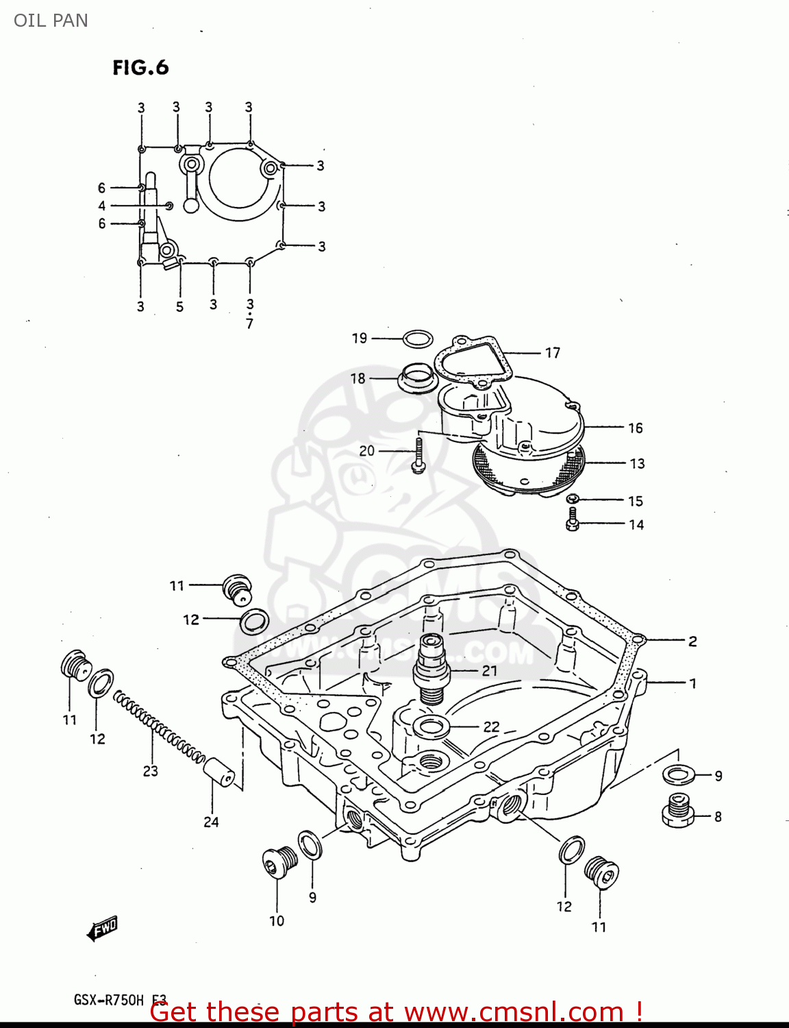 OIL PAN GSXR750 1987 (H) USA (E03)