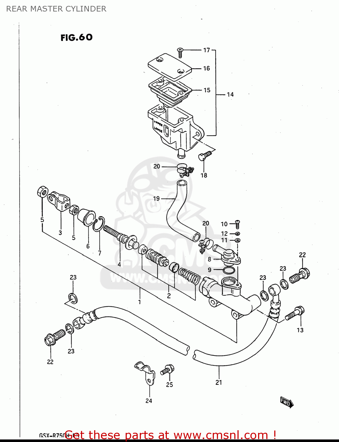 REAR MASTER CYLINDER GSXR750 1987 (H) USA (E03)