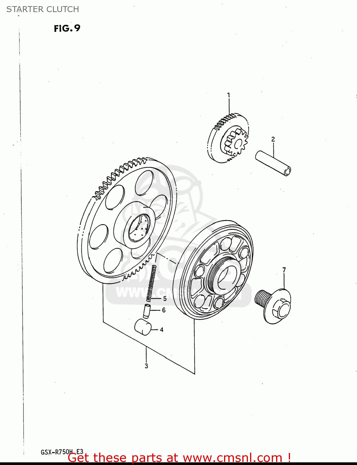 STARTER CLUTCH GSXR750 1987 (H) USA (E03)