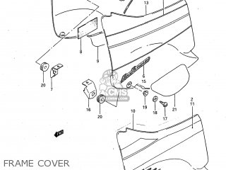 FRAME COVER - GSXR750 1987 (H) USA (E03)