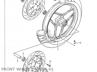 FRONT WHEEL (MODEL H) - GSXR750 1987 (H) USA (E03)