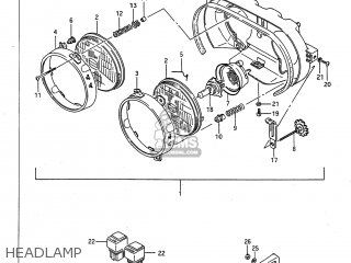 HEADLAMP - GSXR750 1987 (H) USA (E03)