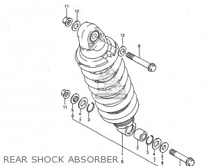 REAR SHOCK ABSORBER - GSXR750 1987 (H) USA (E03)