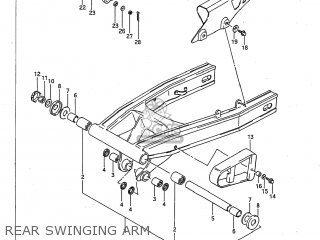 REAR SWINGING ARM - GSXR750 1987 (H) USA (E03)