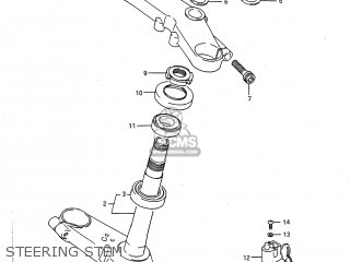 STEERING STEM - GSXR750 1987 (H) USA (E03)