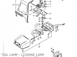 TAIL LAMP - LICENSE LAMP - GSXR750 1987 (H) USA (E03)