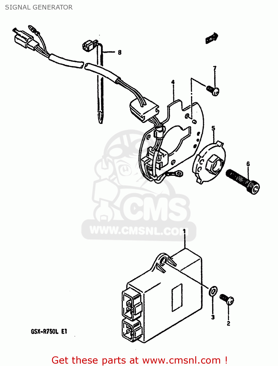 SIGNAL GENERATOR GSXR750 1988 (J) (E04 E15 E18 E25 E34 E75 E76 E79)