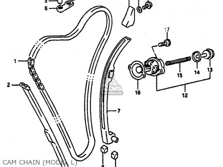 CAM CHAIN (MODEL L) - GSXR750 1988 (J) (E04 E15 E18 E25 E34 E75 E76 E79)