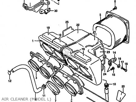 AIR CLEANER (MODEL L) - GSXR750 1988 (J) (E04 E15 E18 E25 E34 E75 E76 E79)