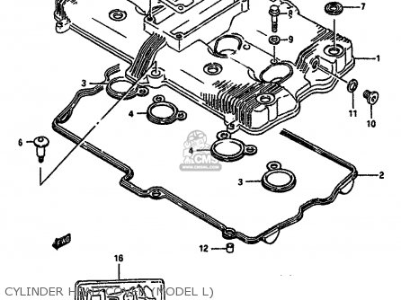 CYLINDER HEAD COVER (MODEL L) - GSXR750 1988 (J) (E04 E15 E18 E25 E34 E75 E76 E79)