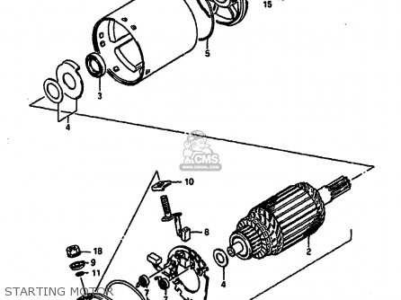 STARTING MOTOR - GSXR750 1988 (J) (E04 E15 E18 E25 E34 E75 E76 E79)