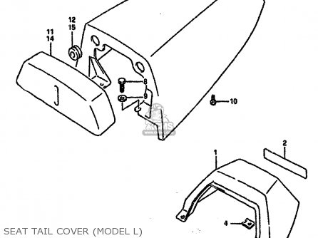 SEAT TAIL COVER (MODEL L) - GSXR750 1988 (J) (E04 E15 E18 E25 E34 E75 E76 E79)