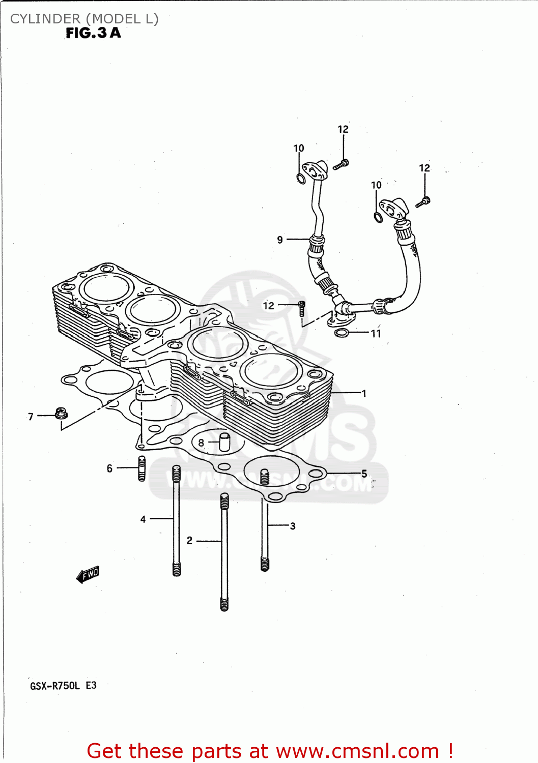 CYLINDER (MODEL L) GSXR750 1988 (J) USA (E03)