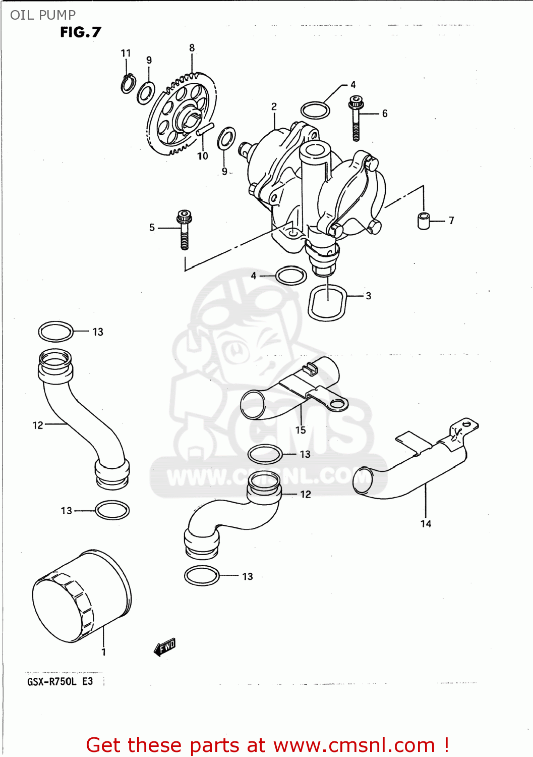 OIL PUMP GSXR750 1988 (J) USA (E03)