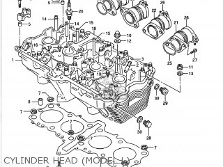 CYLINDER HEAD (MODEL L) - GSXR750 1988 (J) USA (E03)