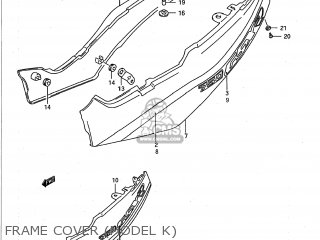 FRAME COVER (MODEL K) - GSXR750 1988 (J) USA (E03)