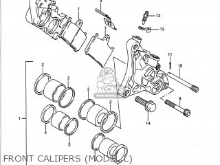 FRONT CALIPERS (MODEL L) - GSXR750 1988 (J) USA (E03)