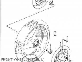 FRONT WHEEL (MODEL L) - GSXR750 1988 (J) USA (E03)