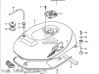 FUEL TANK (MODEL J) - GSXR750 1988 (J) USA (E03)
