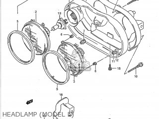 HEADLAMP (MODEL L) - GSXR750 1988 (J) USA (E03)