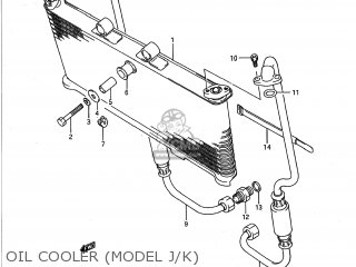 OIL COOLER (MODEL J/K) - GSXR750 1988 (J) USA (E03)