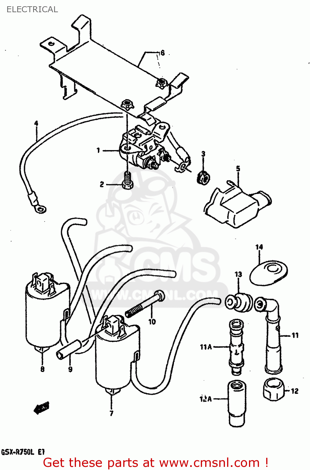 Suzuki GSXR750 1989 (K) (E01 E02 E15 E16 E17 E18 E21 22 24 25 34 39 53 ...